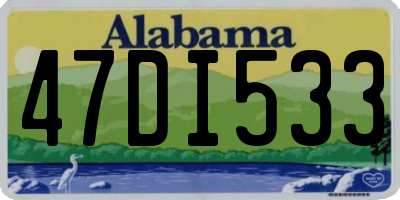 AL license plate 47DI533