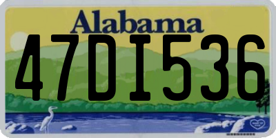 AL license plate 47DI536