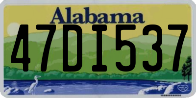 AL license plate 47DI537
