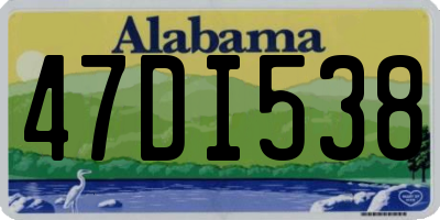 AL license plate 47DI538