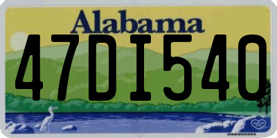 AL license plate 47DI540