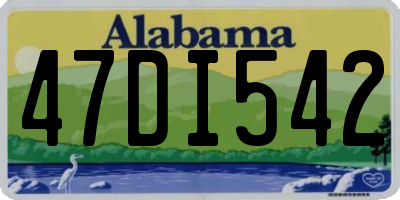 AL license plate 47DI542