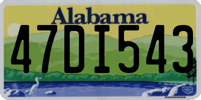 AL license plate 47DI543