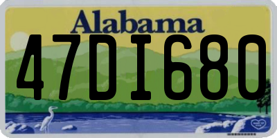 AL license plate 47DI680