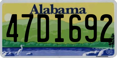 AL license plate 47DI692