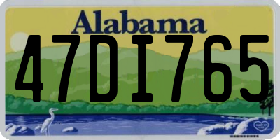 AL license plate 47DI765