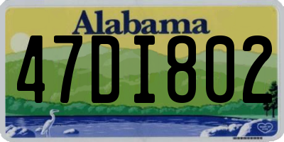 AL license plate 47DI802