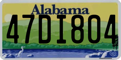 AL license plate 47DI804