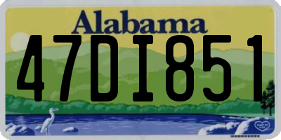 AL license plate 47DI851
