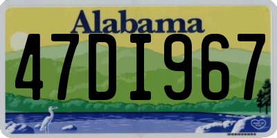 AL license plate 47DI967