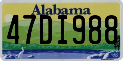 AL license plate 47DI988
