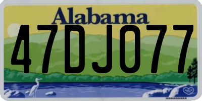 AL license plate 47DJ077