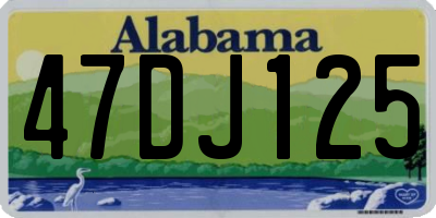 AL license plate 47DJ125