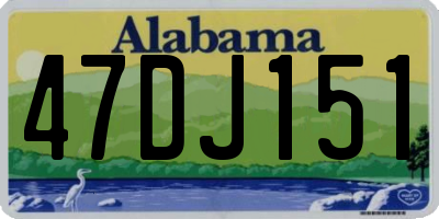 AL license plate 47DJ151