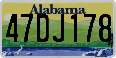 AL license plate 47DJ178