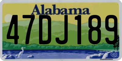 AL license plate 47DJ189