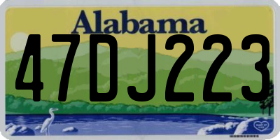AL license plate 47DJ223