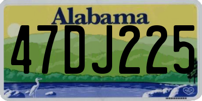 AL license plate 47DJ225