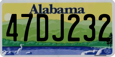 AL license plate 47DJ232