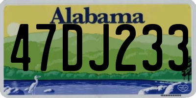 AL license plate 47DJ233