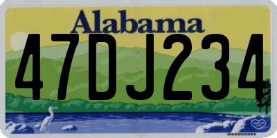 AL license plate 47DJ234