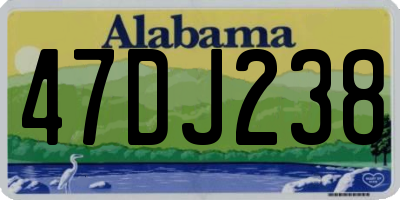 AL license plate 47DJ238