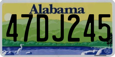 AL license plate 47DJ245