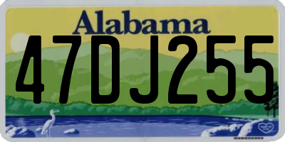 AL license plate 47DJ255