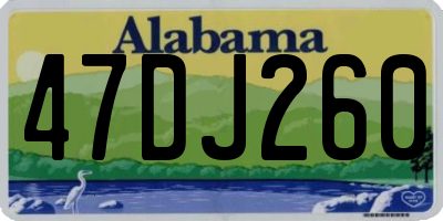 AL license plate 47DJ260