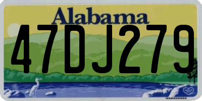 AL license plate 47DJ279