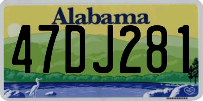 AL license plate 47DJ281
