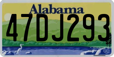 AL license plate 47DJ293