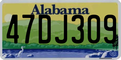 AL license plate 47DJ309