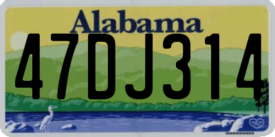 AL license plate 47DJ314