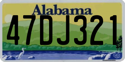 AL license plate 47DJ321