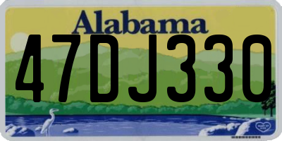 AL license plate 47DJ330