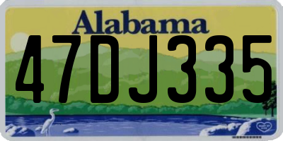 AL license plate 47DJ335
