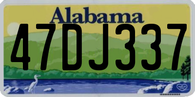 AL license plate 47DJ337
