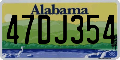 AL license plate 47DJ354