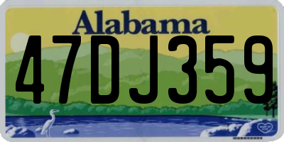 AL license plate 47DJ359