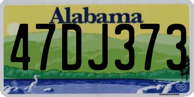 AL license plate 47DJ373