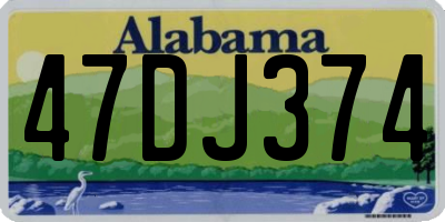 AL license plate 47DJ374