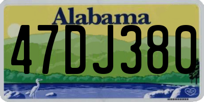 AL license plate 47DJ380