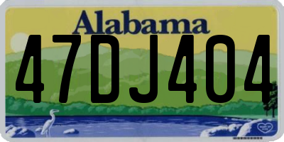 AL license plate 47DJ404