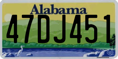 AL license plate 47DJ451