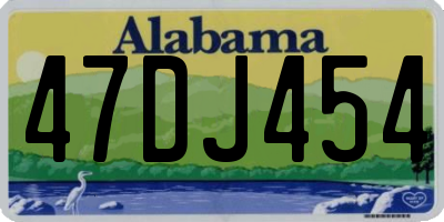 AL license plate 47DJ454