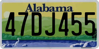 AL license plate 47DJ455