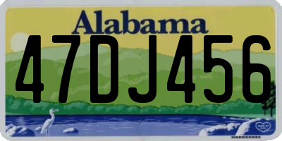 AL license plate 47DJ456