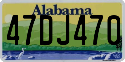 AL license plate 47DJ470