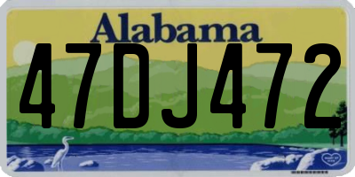 AL license plate 47DJ472